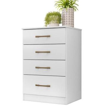 Imagem de Comoda 4 Gavetas 61 Cm MS913 Moval Branco - MOVAL MOVÉIS