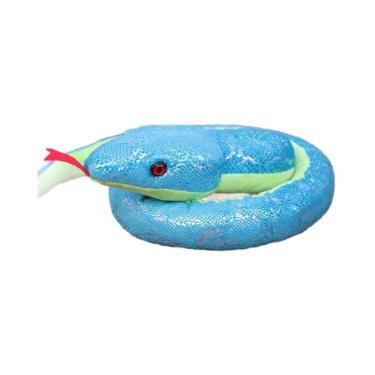 Imagem de Brinquedo de pelúcia realista Blue Snake 170 cm de pelúcia