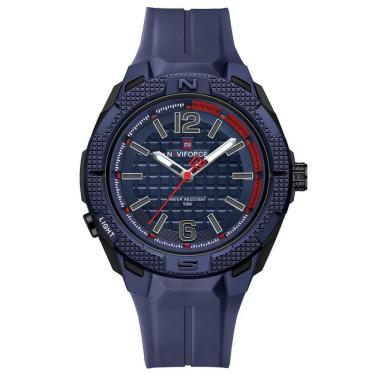 Imagem de Relógio Masculino Silicone Esportivo Quartzo A Prova D´agua Azul