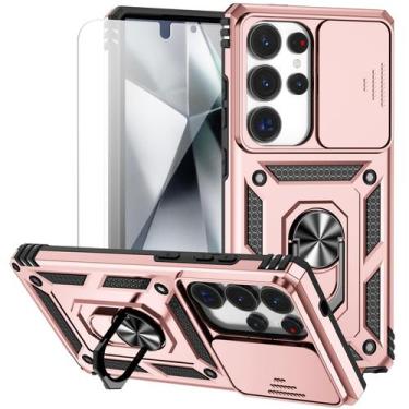 Imagem de Capa M MAIKEZI para Samsung Galaxy S25 Ultra de nível militar em ouro 