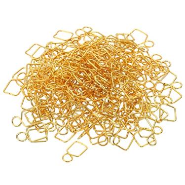 Imagem de Clipe de conector para lustre, pacote com 200 peças de prisma de esfera de cristal de 14 mm C x 8 mm L para fixação faça você mesmo, dourado