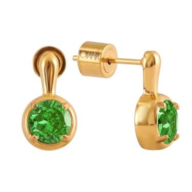 Imagem de JOIANA JEWELRY | Brincos Clemente, Small, Aço inoxidável com revestimento de ouro ou prata 18k e pedras de zircônia cúbica, Sem pedra preciosa
