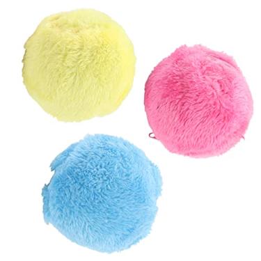 Imagem de ZAWELIYO Bola de Rolamento Automática, Brinquedo Interativo para Animais de Estimação para Limpeza de Piso Com Capa de Pelúcia para Cães Pequenos e Médios, Coelhos - Alta Estabilidade, Amplo Uso