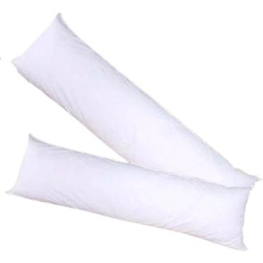 Imagem de 1 Travesseiro de Corpo Antialérgico com 1 Fronha, Flocos de Espuma, 140x40 cm, Microfibra Lavável com Zíper, enviamos o produto em cores aleatorias, imagens ilustrativas