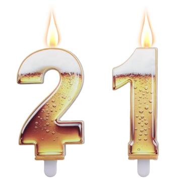Imagem de Velas Bolo Aniversário, Decorações Toper Bolo Temático Cerveja Fornecimentos Festa Engraçados para Homens Amante Cerveja Celebração de Aniversário (21)