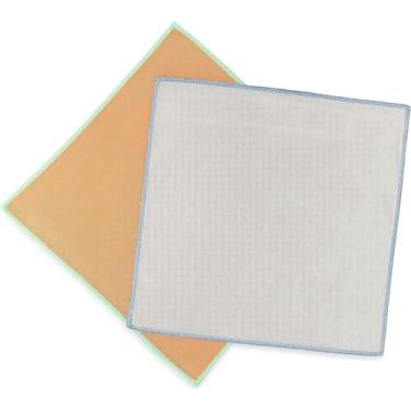 Imagem de Full Circle Renew Collection panos de microfibra reciclados para limpeza de vidro, conjunto de 2, multicoloridos
