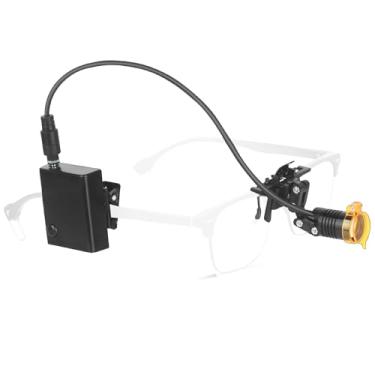 Imagem de Farol de LED 3W com filtro óptico e clipe universal, design ultraleve de 22 g, compatível com todas as lupas e óculos de segurança (exceto óculos)