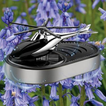 Imagem de Difusor de aroma giratório de helicóptero de energia solar, aromatizador de ar para carro, difusor de óleo essencial de perfume de longa duração, eliminador de odores para carro (Jacinto Selvagem)