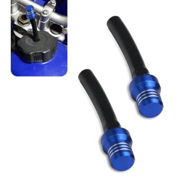 Imagem de Dogary 2 peças de tubo de ventilação de tampa de gás, capa de tubo de óleo respirável de liga CNC, tampa do tanque de gás de óleo, mangueira de ventilação com esferas de aço, para quadriciclos