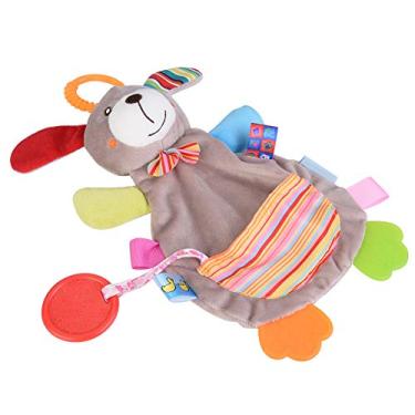 Imagem de Generic Brinquedo de Mordedor Bonito Dos Desenhos Animados Pacificar Boneca para bebê Infantil, Toalha de Conforto bebê Apaziguando Cobertor Calmante, Brinquedo de Mordedor, Conforto Dos Desenhos Animados (Cachorro)