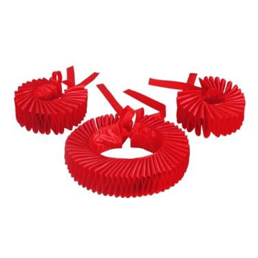 Imagem de Beisto 3Pcs Neck Collar and Wrist Cuffs Set Renaissance Vintage Neck Ruff Ruffle Cuffs Clown Cosplay Costume Accessories
