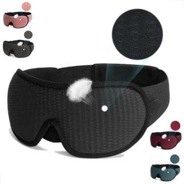 Imagem de Máscara de Dormir 3D Tapa Olhos 100% Bloqueadora Luminosidade com alça ajustável Mascara de Sono (Preto Fosco)