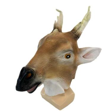 Imagem de Máscara de cabeça de veado para cosplay de animais de resina realistas