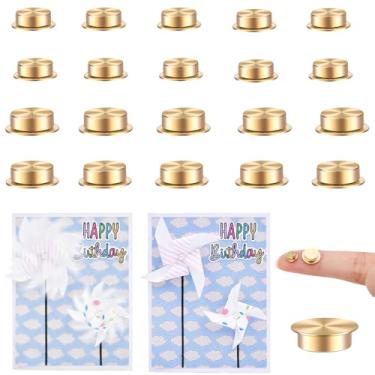 Imagem de 20 peças de mini rolamentos giratórios de metal para artesanato faça você mesmo, cartões de papel, scrapbooking, rotação de 360°, mecanismo giratório suave para fazer joias, decoração de unhas