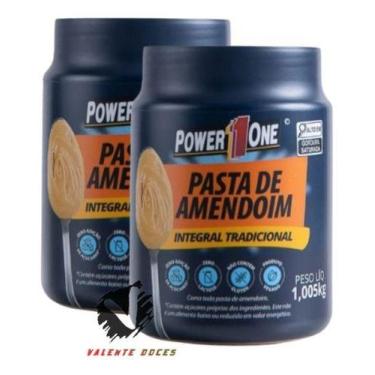 Imagem de Kit Pasta De Amendoim Tradicional Integral 1kg Powe One - powerone