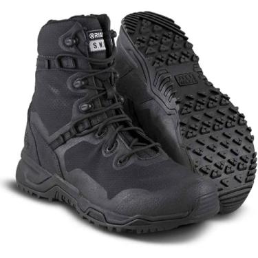 Imagem de Bota tática original SWAT Alpha Fury 8" | Sapatos leves de alto desempenho | Adequado para aeroporto - Preto, 10 D US