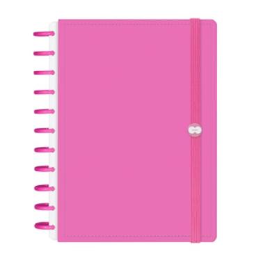 Imagem de Caderno Iscool Disc Inteligente 140 Folhas Solid Colors Rosa Primavera G+