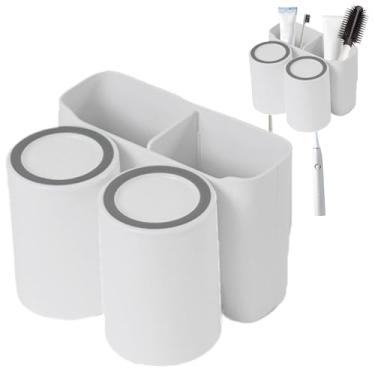 Imagem de Porta escova e pasta de dente, porta escova de dente para banheiro, Suporte versátil para escova de dentes para banheiro Suporte para pasta de dente, Suporte estável da escova de dentes do gancho para