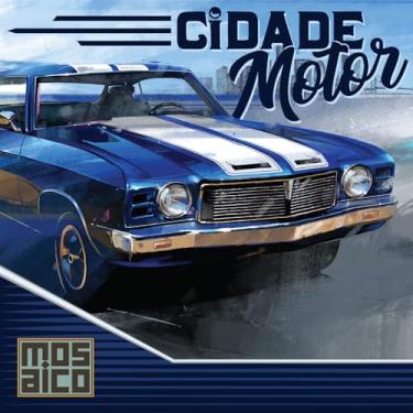 Imagem de Mosaico Jogos | Cidade Motor | Jogo de Tabuleiro | Rolar e Escrever - 14+, um jogo sobre a construção do carro perfeito.