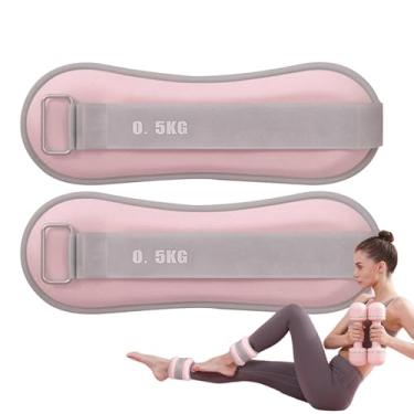 Imagem de Shakven Pesos ajustáveis ​​para tornozelo, tiras de peso para pernas | 1 par de pesos para braços e pernas de pulso - Pulso de treinamento de força, com alças ajustáveis, pesos para mulheres em casa,