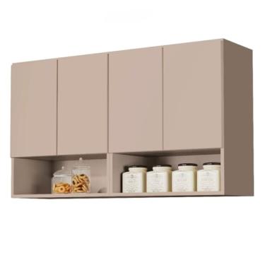 Imagem de Armario Cozinha Aéreo Suspenso Organizador Quarto/Cozinha/Lavandeira Sala Bela 4 Portas