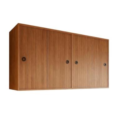 Imagem de Armário de Cozinha 4 Portas de Correr(Freijo Ripado - Pintura em 3D)