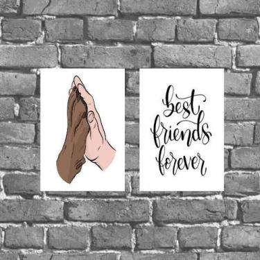 Imagem de Kit 2 Placas Melhor Amigo Do Homem 18X27Cm - Quadros On-Line