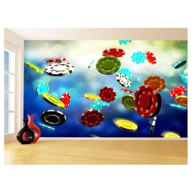 Imagem de Papel De Parede Salão De Jogos Cassino Fichas 3,5M Jcs124 - Você Decor