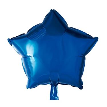 Imagem de BALAO METALIZADO ESTRELA C/CANUDO AZUL 18 "