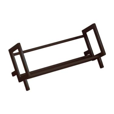 Imagem de Fenteer Organizador de mesa, porta-arquivos, fácil de limpar, organizador de mesa de escritório, prateleira de armazenamento de livros para livros, revistas, Marrom