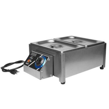 Imagem de Derretedeira de Chocolate 2 Cubas 5 Kgs 220v Com Tampa Inox Para Confe