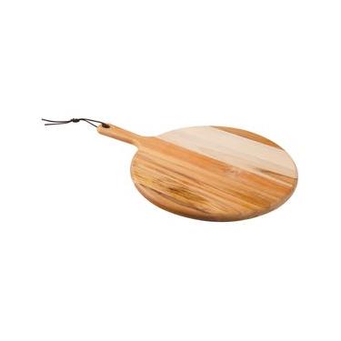 Imagem de Tábua Redonda para Pizza Tramontina Provence em Madeira Teca 30 cm