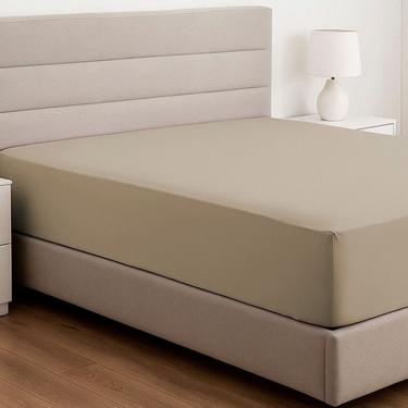 Imagem de Lençol De Elástico Queen Malha Liso Vivaldi 100% Algodão Avela