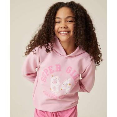Imagem de Blusão Infantil Moletom Estampado Marisa Tam 10 a 16-97131, 10, Rosa