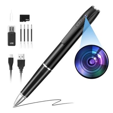 Imagem de 3D-PAS Câmera espiã oculta, câmera corporal de 64 GB, mini câmera com HD 1080p, câmera de bolso pequena recarregável, câmera de bolso portátil, gravador de vídeo pequeno