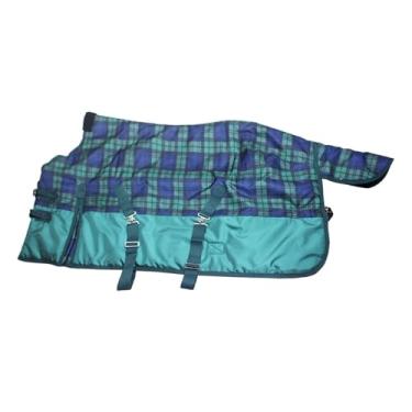 Imagem de Dynwave Manta de inverno para cavalos, confeccionada em tecido Oxford 1680D, fácil de instalar, respirável e a rasgos. Ideal para uso em artigos, 110cm