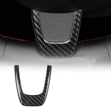 Imagem de FINMOKAL Capa para volante de fibra de carbono compatível com Fiat 500 / Abarth 595 2012-2015 (preto)