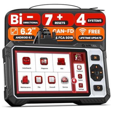Imagem de ANCEL Scanner OBD2 bidirecional FX6000 Elite – Scanner de carro ABS/SRS/transmissão/Enigne com teste ativo, 7+ redefinições, óleo/EPB/acelerador/BMS/SAS/ABS sangramento/aprendizado de engrenagem, CAN
