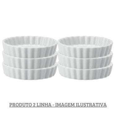 Imagem de Conjunto 6 Formas Caneladas Baixas 13cm Porcelana Schmidt - Mod. Calor