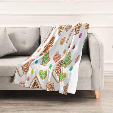 Imagem de Wassud Cobertores e mantas de Natal 152 cm x 228 cm Manta de Natal para sofá, cobertores quentes aconchegantes de lã de pelúcia para cama, sofá, cadeira, decoração de casa