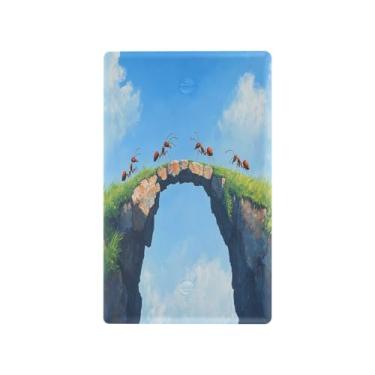 Imagem de Wassud Placa de cobertura para interruptor de luz, formigas, capas de tomada decorativas, placa de parede para tomadas elétricas em branco 11 x 6 cm