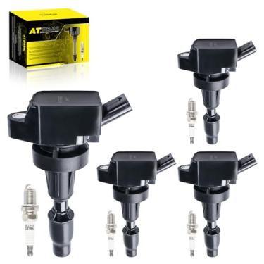 Imagem de ATURMC Conjunto de 4 bobinas de ignição UF817 compatível com Hyundai Kona Tucson Veloster Elantra GT Sonata compatível com Kia Seltos Soul Forte Koup Forte5 Optima 1.6L L4 substitui #273012B120 27301