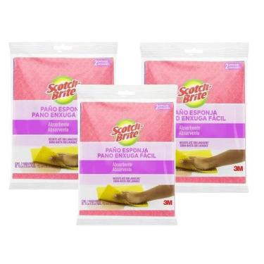 Imagem de Kit com 3 Pano Enxuga Facil 2 Unidades SCOTCH-BRITE