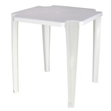Imagem de Mesa de Plástico Noronha Tramontina, Quadrada, Branca