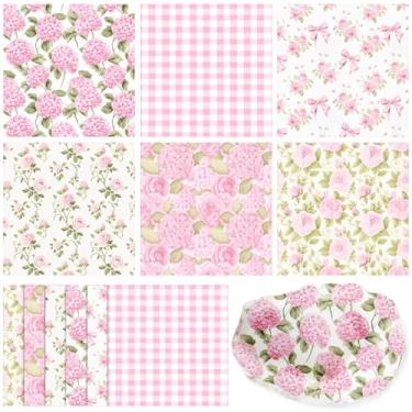 Imagem de Yexiya 35 folhas de papel de scrapbook de Natal DIY 33 x 33 centímetros rosa floral papel estético suprimentos para crianças e adultos diários cartões e álbuns de fotos suprimentos de artesanato