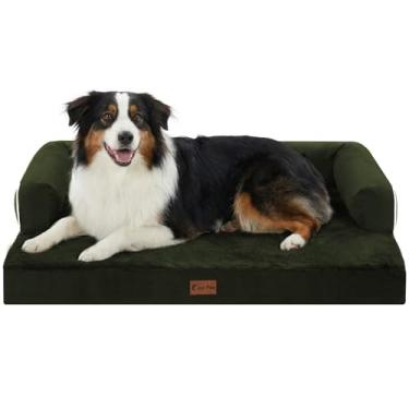 Imagem de Casa Paw Camas ortopédicas XXL para cães, à prova d'água, espuma para ovos, cama grande para animais de estimação para cães de todas as raças, 133 x 106 cm, sofá-cama lavável extra grande com capa