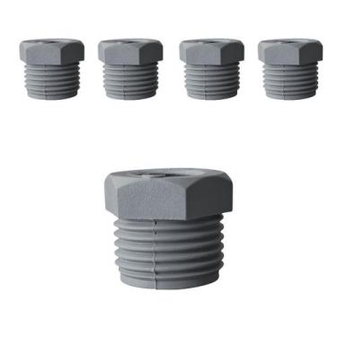 Imagem de Kit 20Und Bucha de Redução Manômetro Rosca 1/2" x 1/4" Implebrás