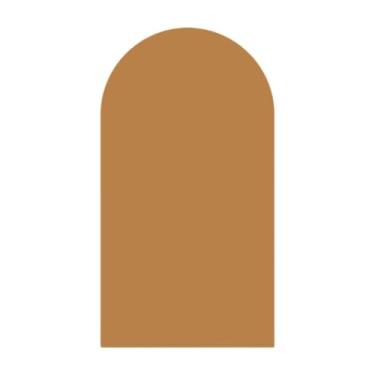 Imagem de Fenteer Adesivo de parede em arco, decoração boho, adesivo removível, papel de parede com arte geométrica para sala de aula, Marrom