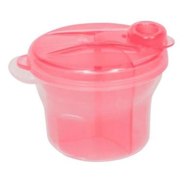 Imagem de Pote Dosador Leite Em Po Formula 3 Divisoes Rosa Buba