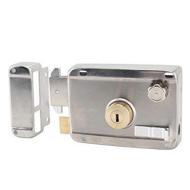 Imagem de Generic Fechadura Mecânica Externa Antifurto, Aço Inoxidável Durável, Prevenção de Ferrugem, Prata para Portas de Segurança, Portas de Dormitório, Projetos de Hotéis